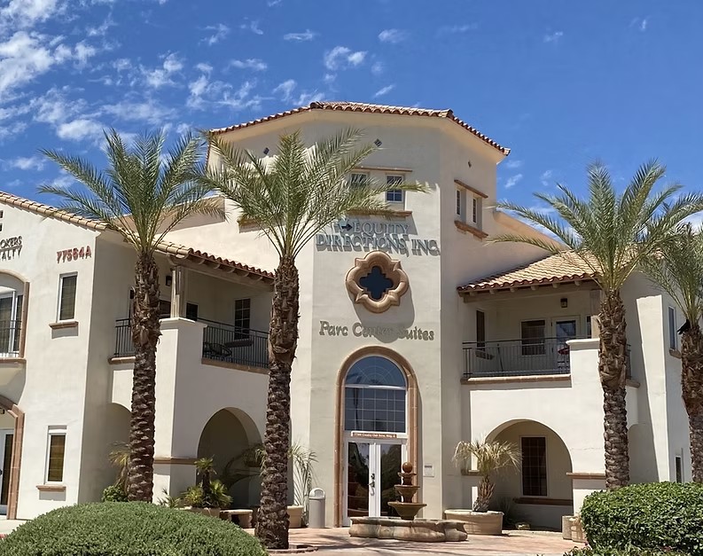 Parc Center Suites building exterior in Palm Desert, where Tania McCormick's therapy office is located